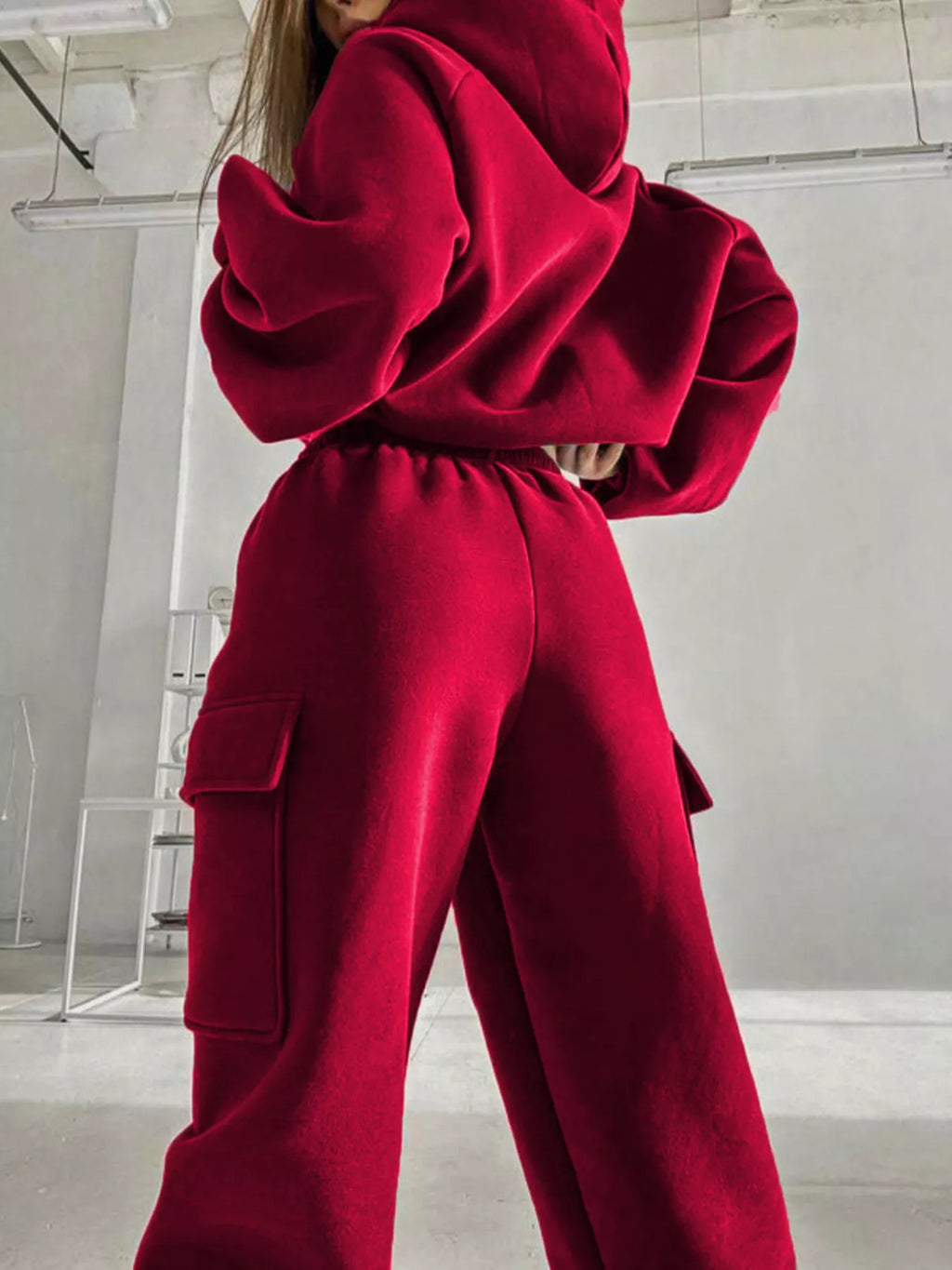 Kangaroo Pocket Hoodie and Joggers Set - Lilixa.store