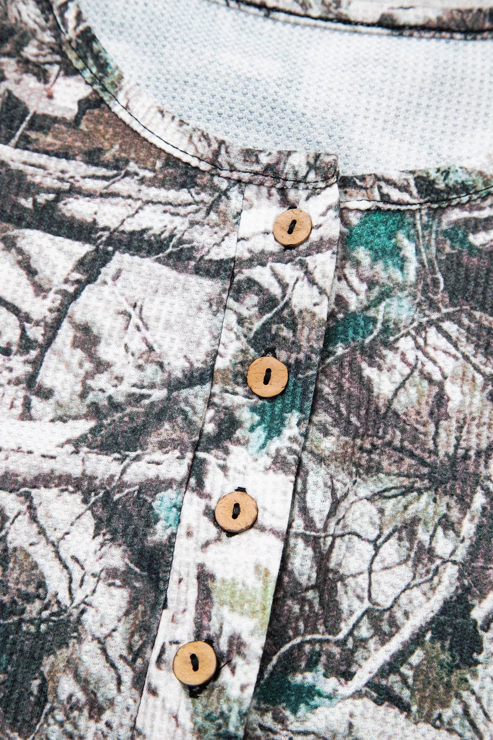 Camo Long Sleeve Top Elastic Waist Shorts Two Piece Set - Lilixa.store