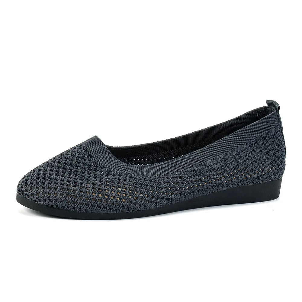 Solid Color Mesh Flat Slip-Ons, view 6