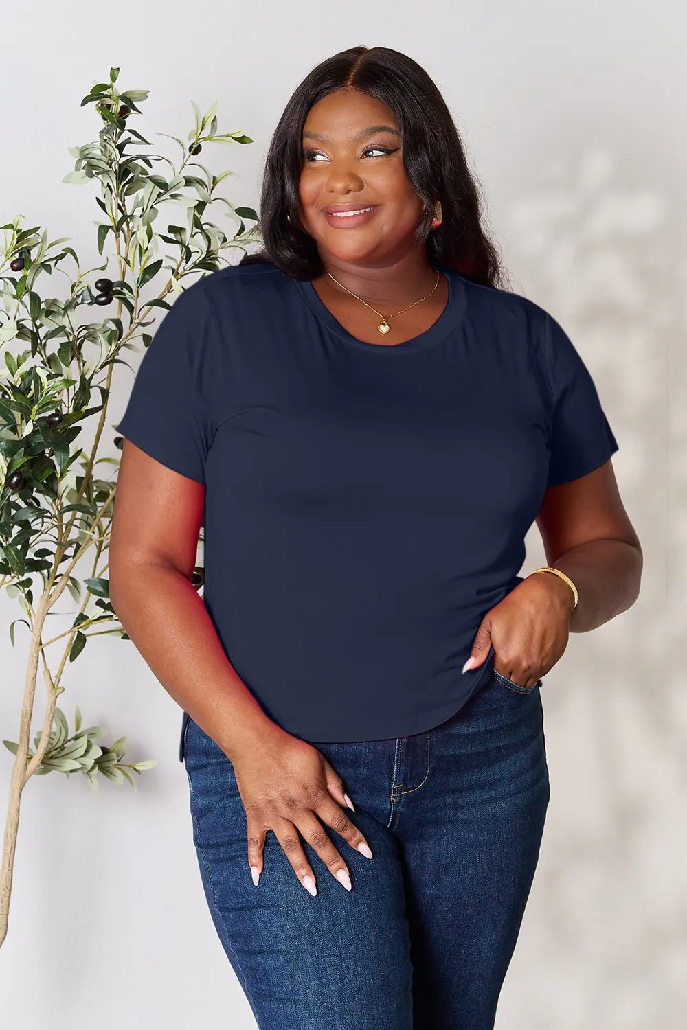 Basic Bae Full Size Round Neck Short Sleeve T-Shirt - Lilixa.store