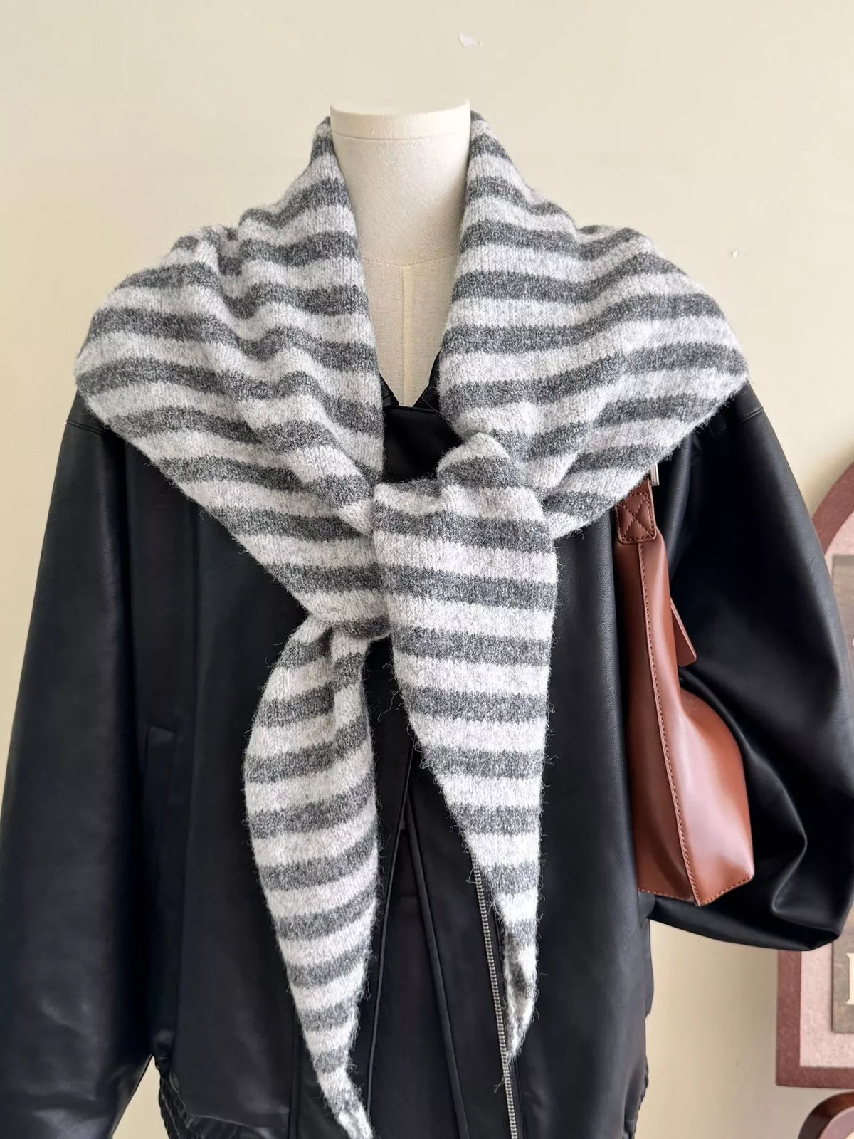 Striped Knitted Winter Scarf - Lilixa.store