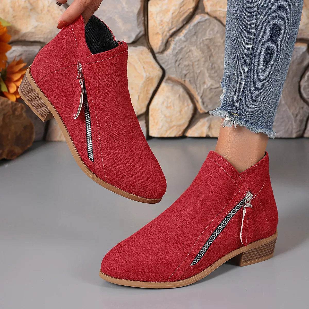 Point Toe Block Heel Boots - Lilixa.store