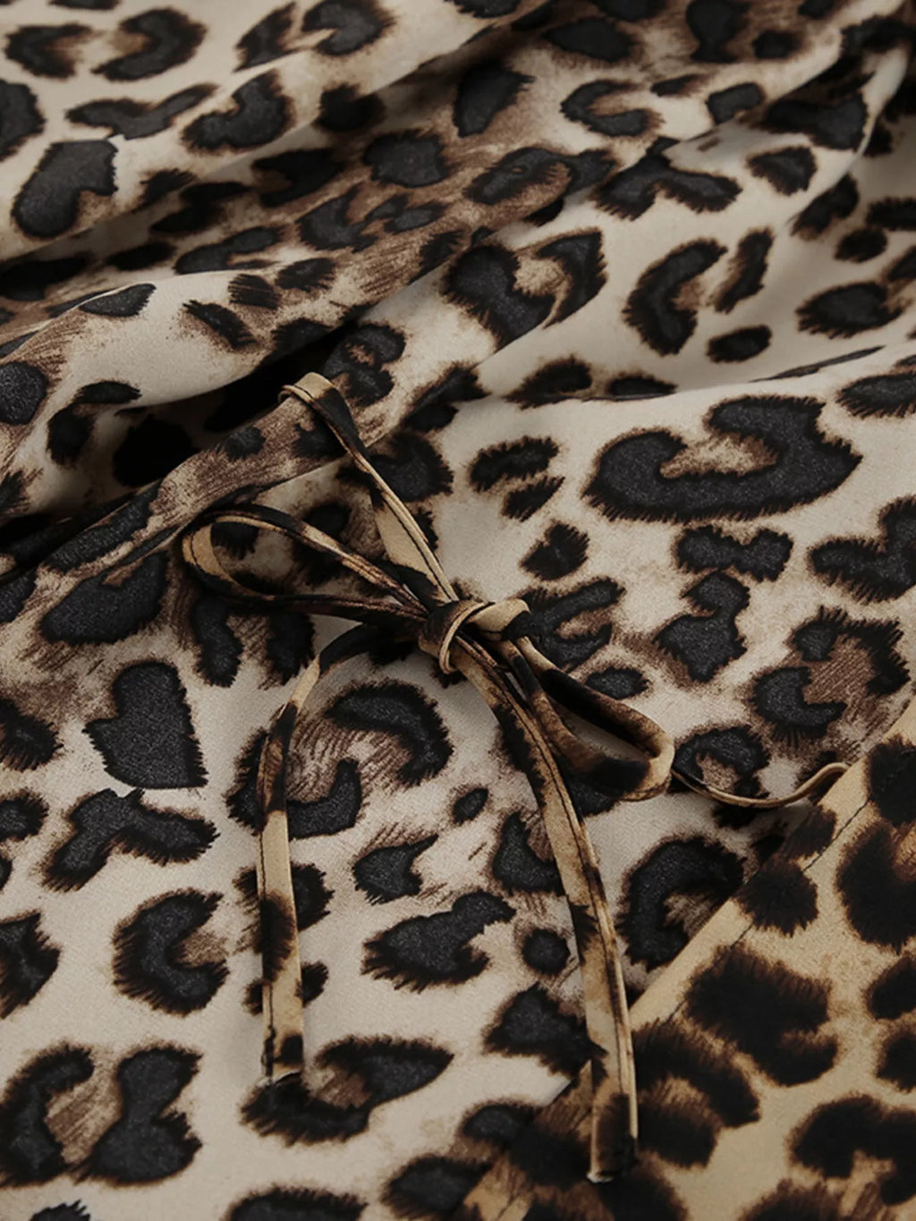 Leopard Cardigan and Wide Leg Pants Lounge Set - Lilixa.store
