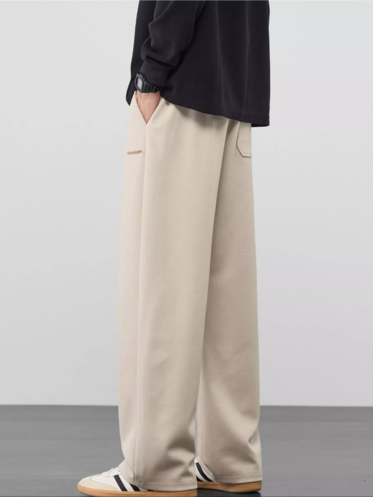 Men's Plus Size Casual Loose Fit Drawstring Pants, view 3