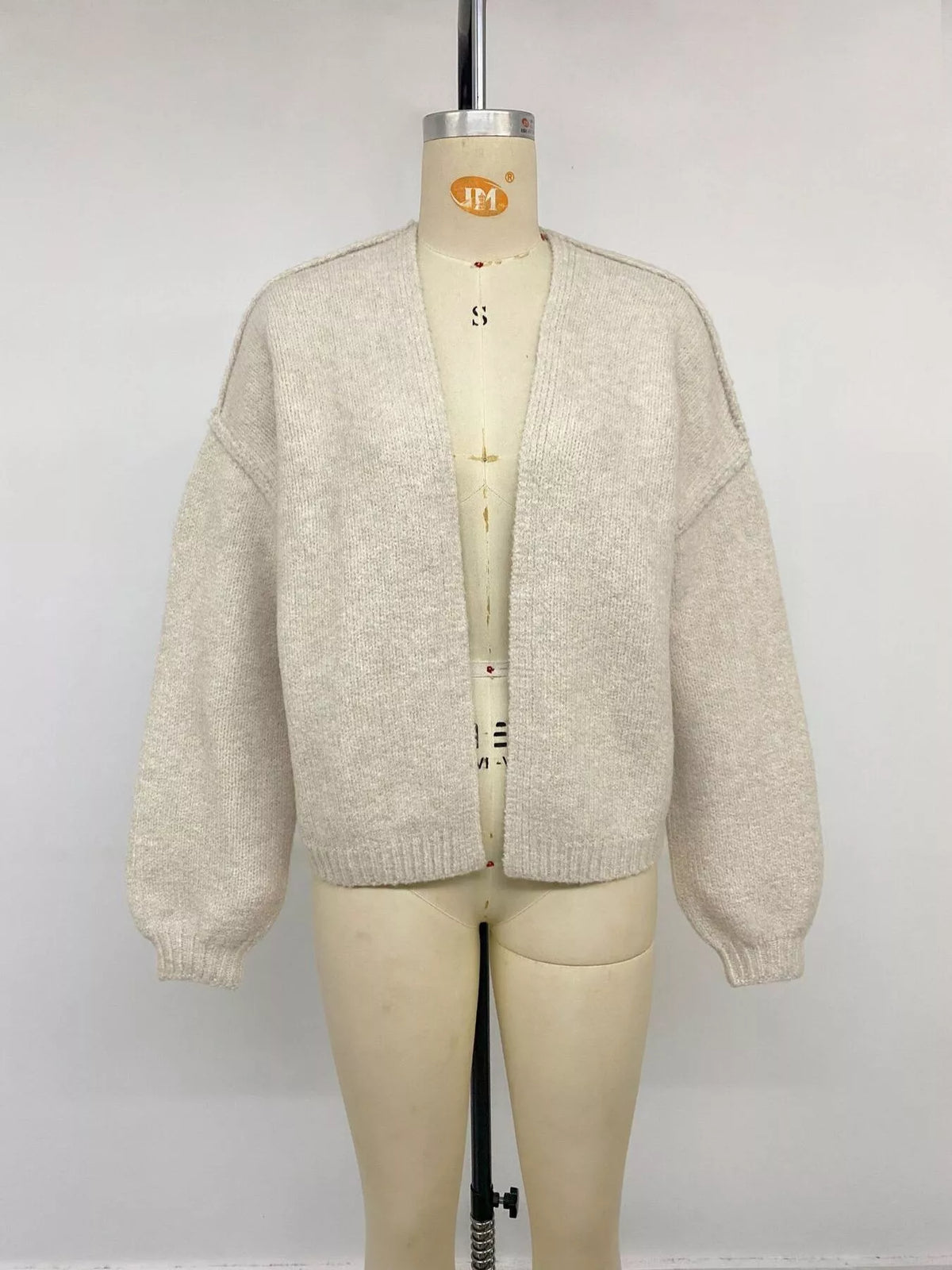 Open Front Dropped Shoulder Cardigan - Lilixa.store
