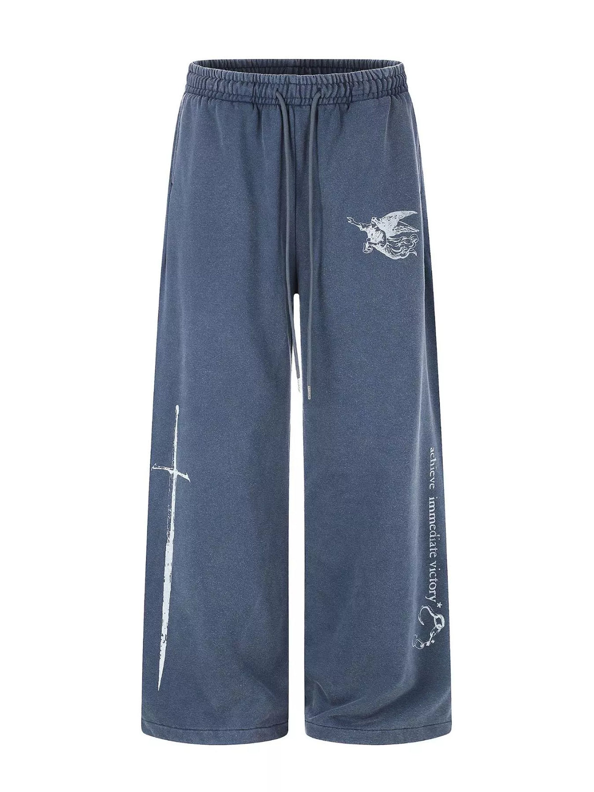 Men's Drawstring Wide-Leg Sweatpants - Lilixa.store