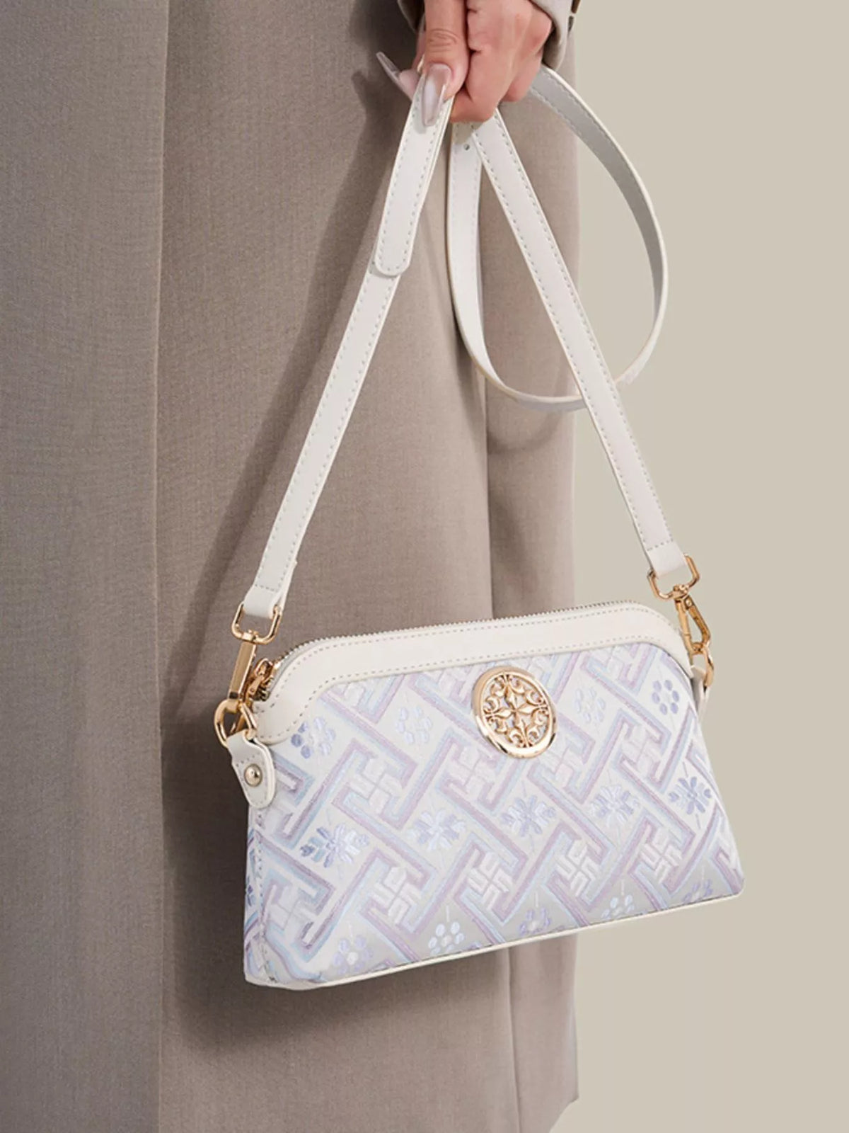 Geometric Pattern Crossbody Bag