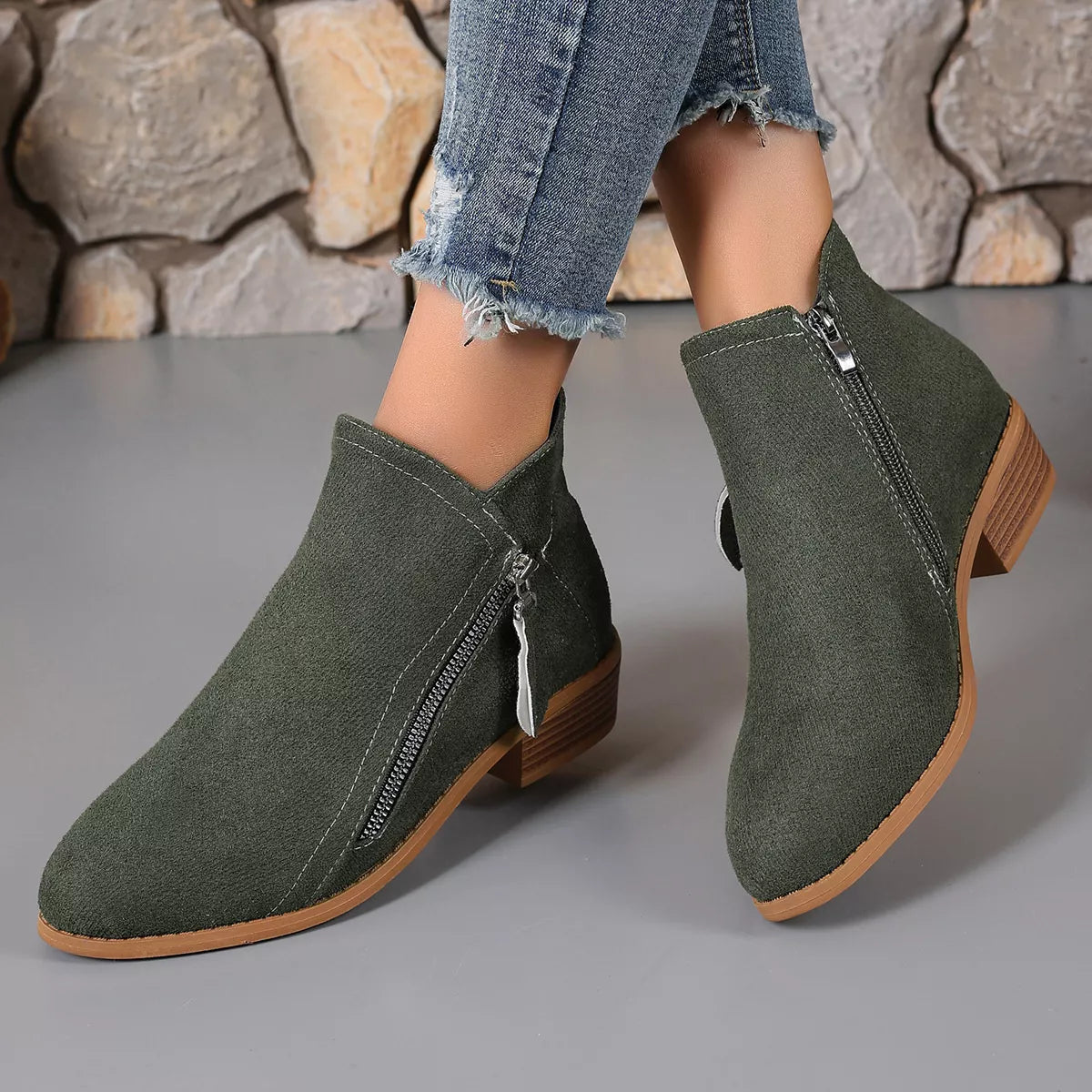 Point Toe Block Heel Boots - Lilixa.store