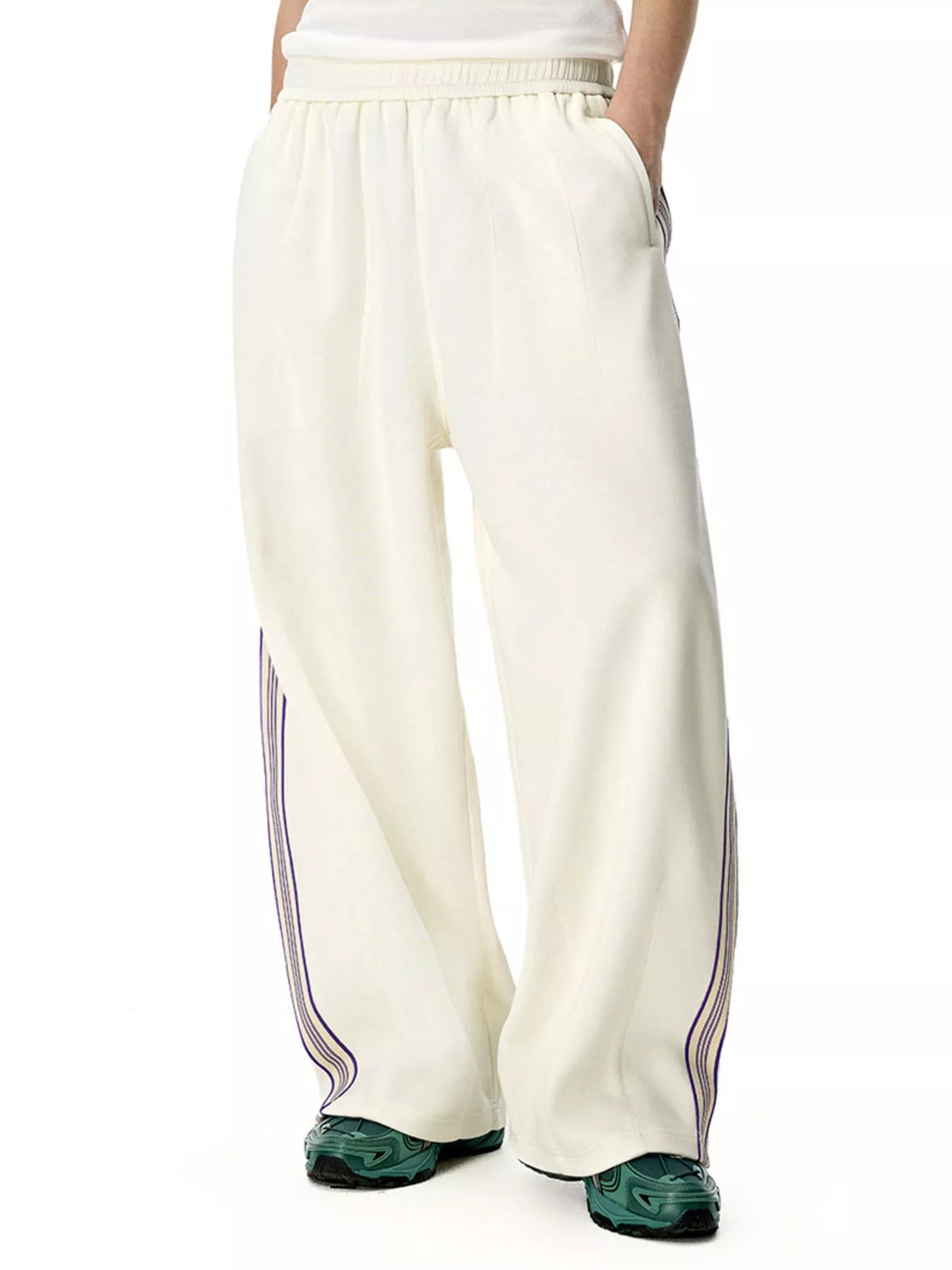 Men's Side Striped Wide Leg Pants, view 5