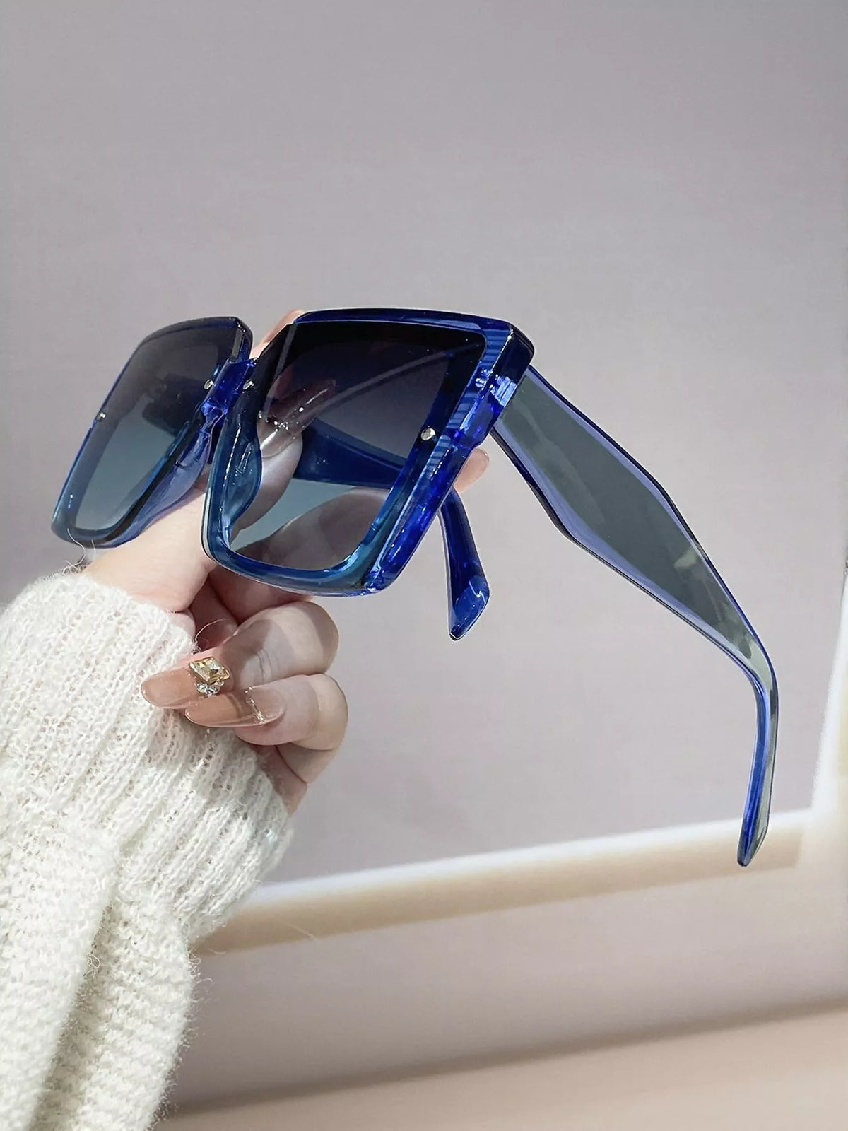 Oversized Gradient Square Sunglasses - Lilixa.store