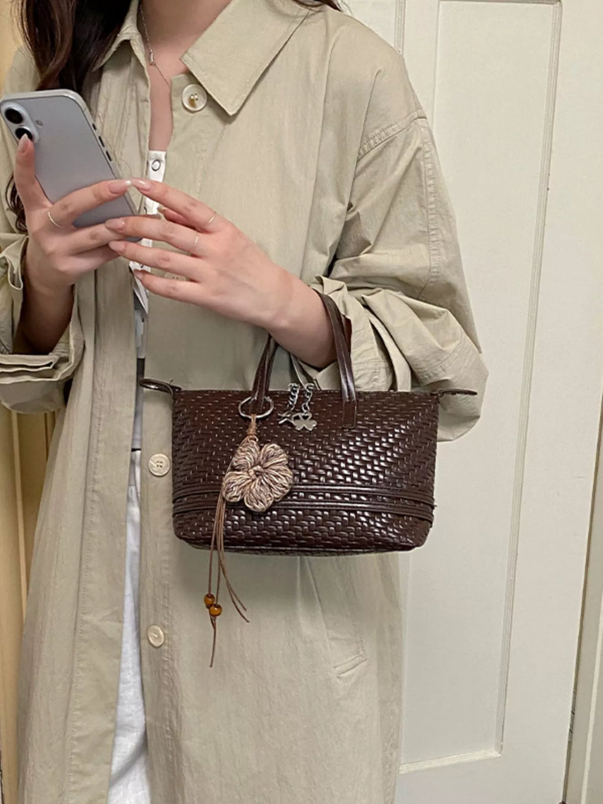Woven Texture Crossbody Bag, view 5