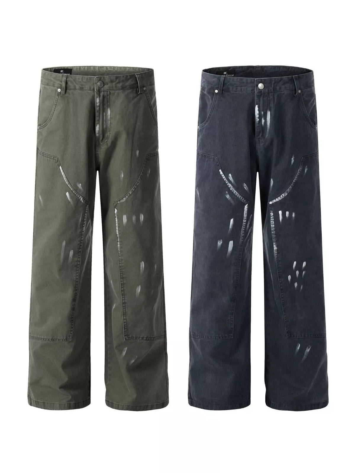 Men's Paint Splatter Wide-Leg Pants - Lilixa.store