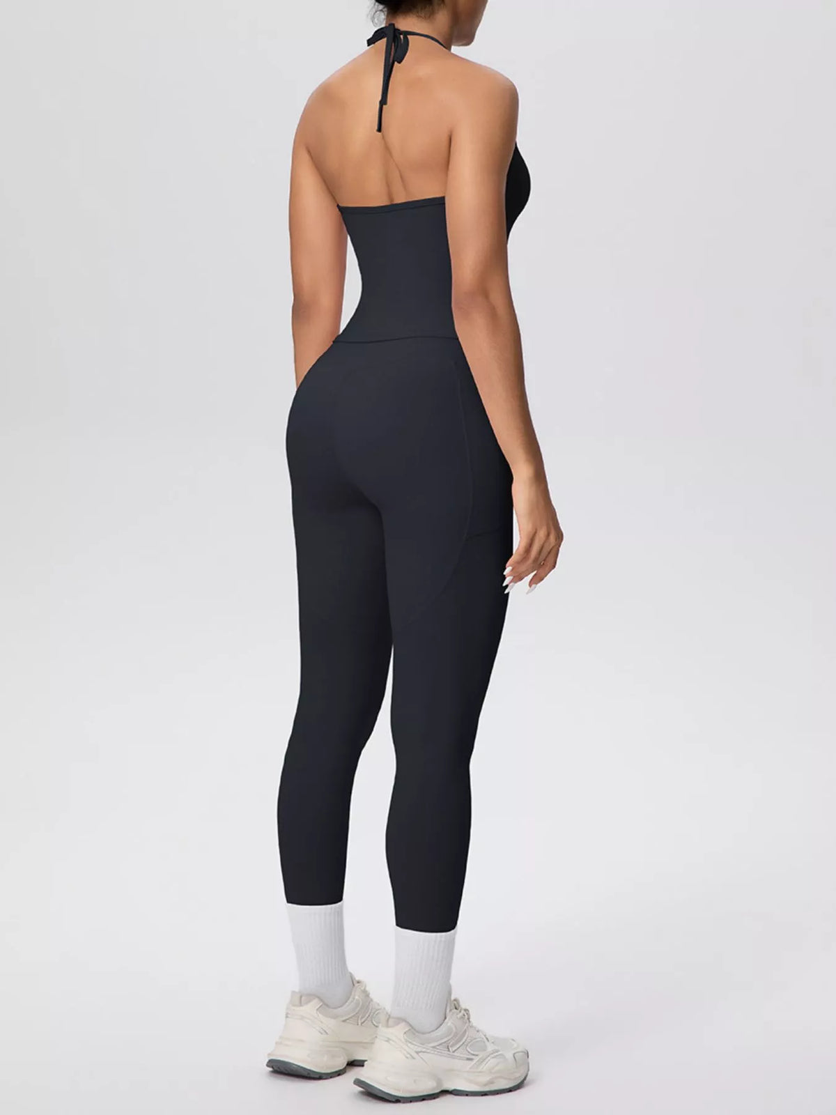 Halter Neck Cami and High-Waisted Leggings Active Set - Lilixa.store