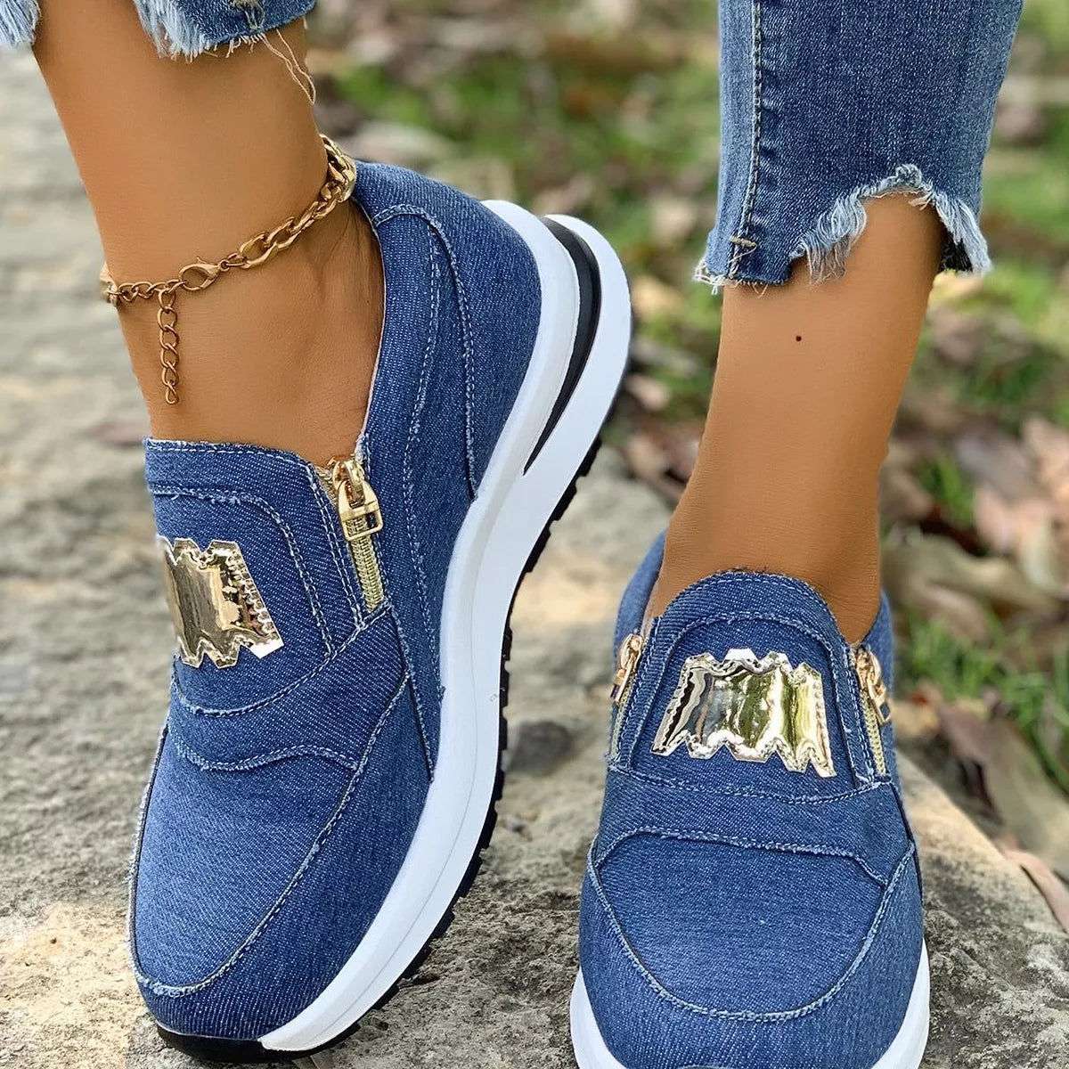 Round Toe Platform Slip-Ons, view 10