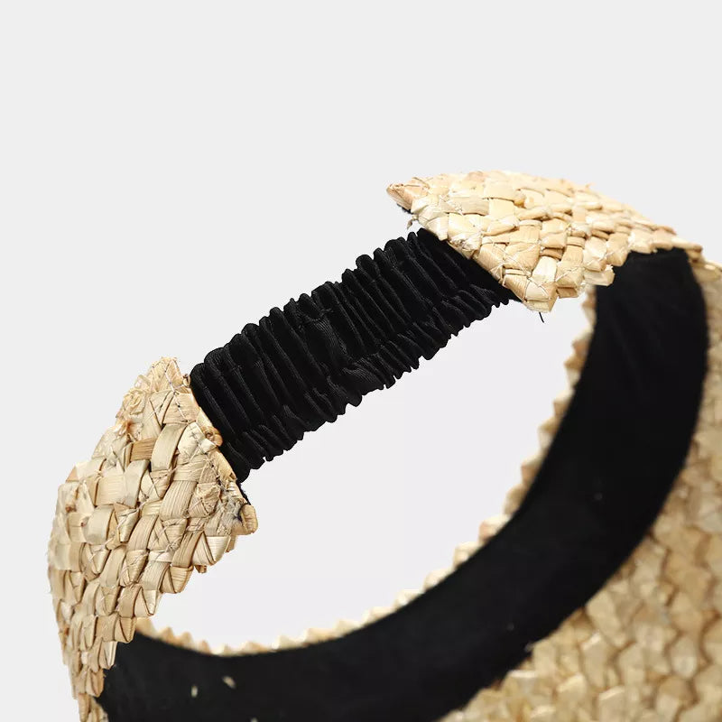 Woven Straw Sun Visor Hat - Lilixa.store