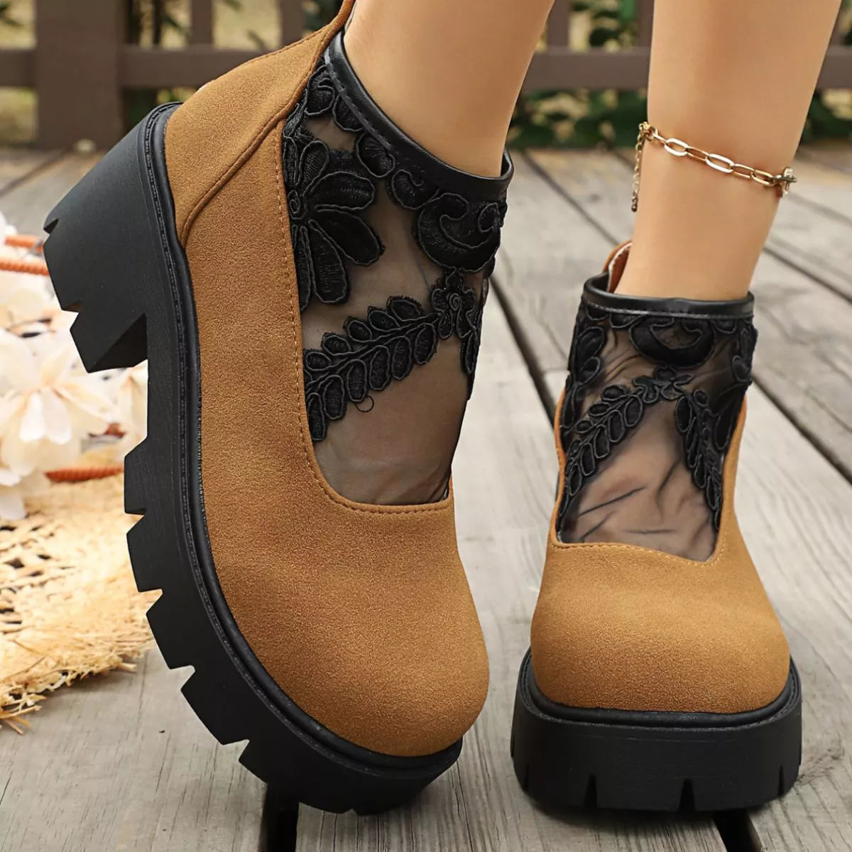 Round Toe Platform Loafers - Lilixa.store