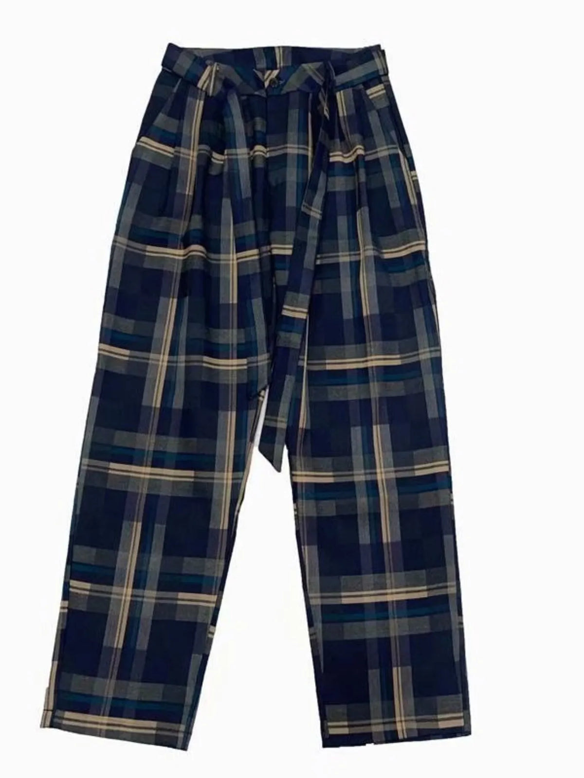 Men's Plus Size Plaid Pattern Relaxed Fit Pants - Lilixa.store