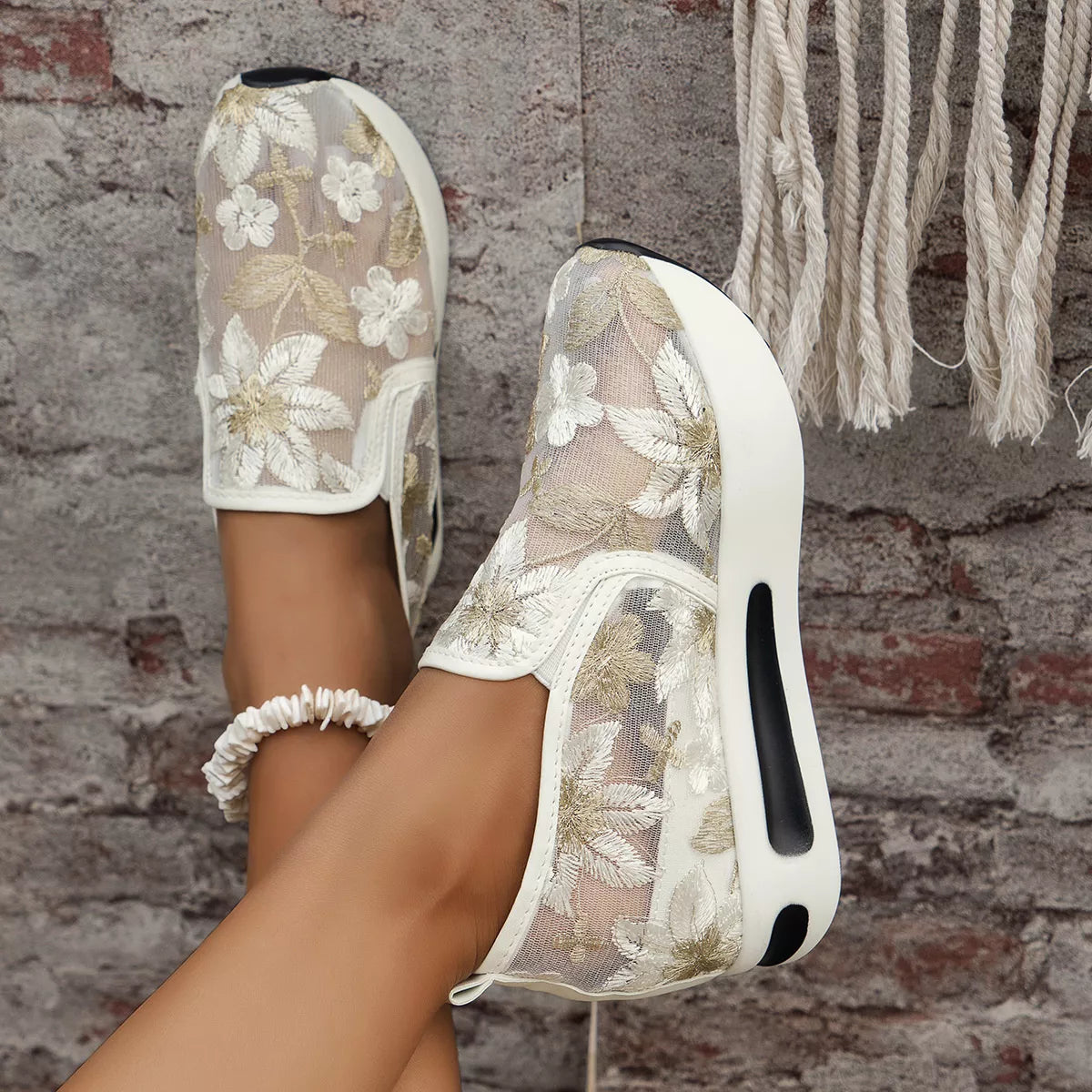 Round Toe Platform Slip-Ons - Lilixa.store