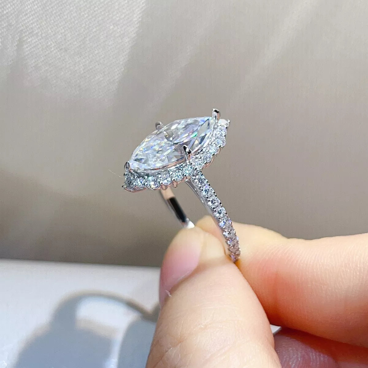 3 Carat 925 Sterling Silver Moissanite Ring