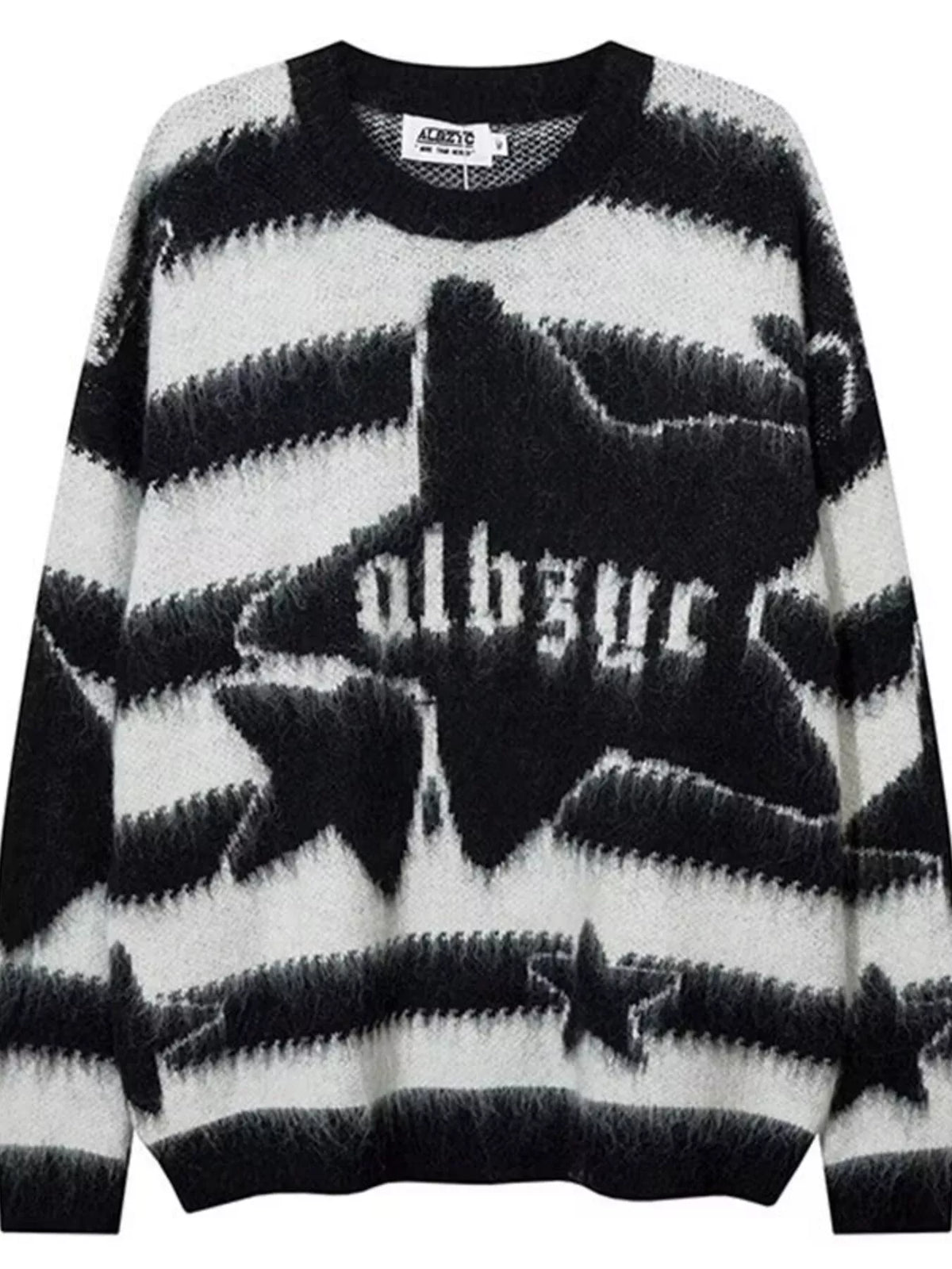Men's Star Pattern Striped Knit Sweater - Lilixa.store