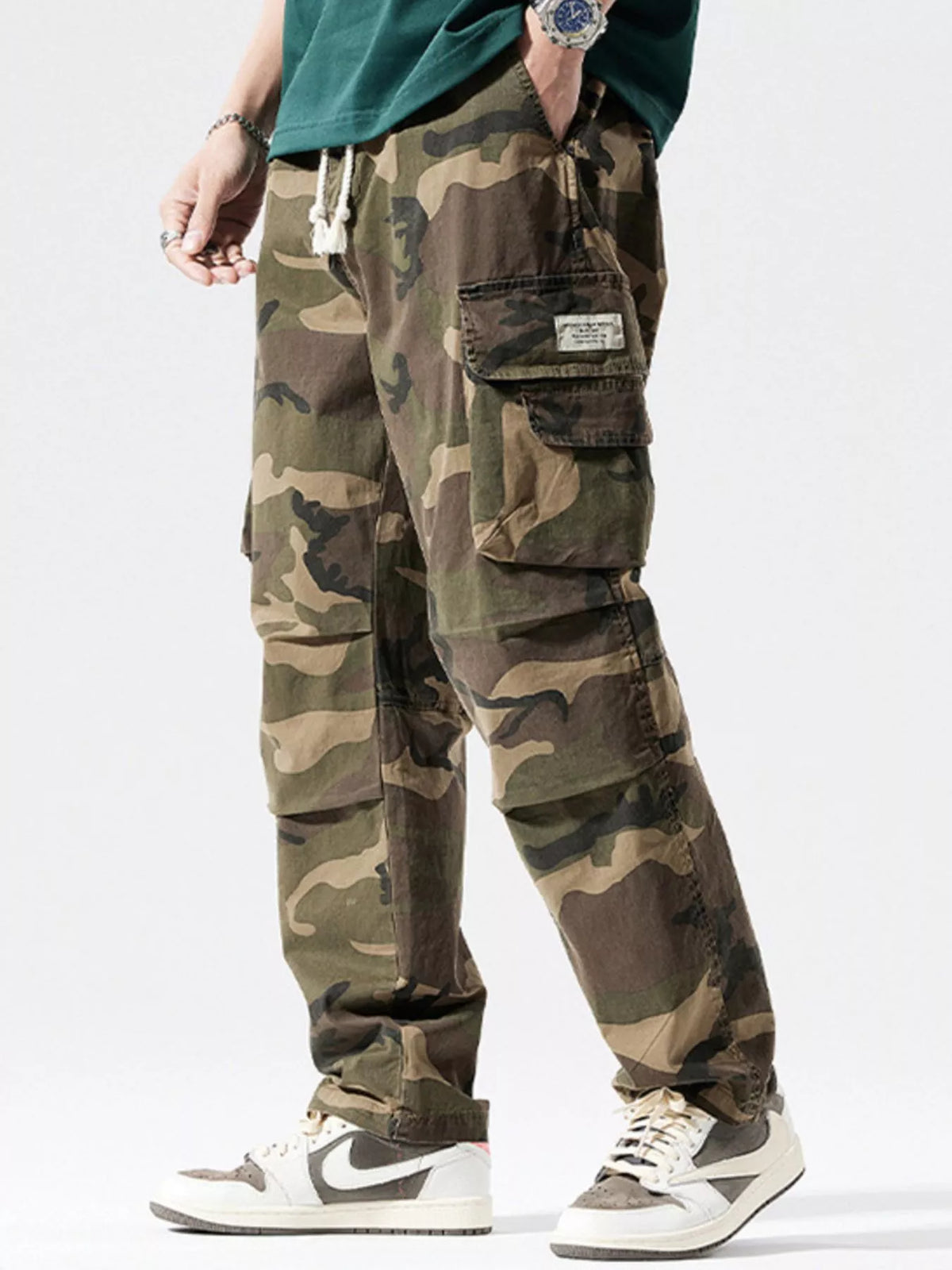 Men's Full Size Casual Camouflage Cargo Pants Plus Size