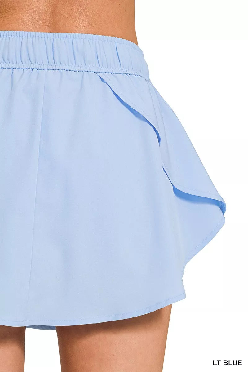 Zenana Soft Woven Active Skorts with Pockets - Lilixa.store