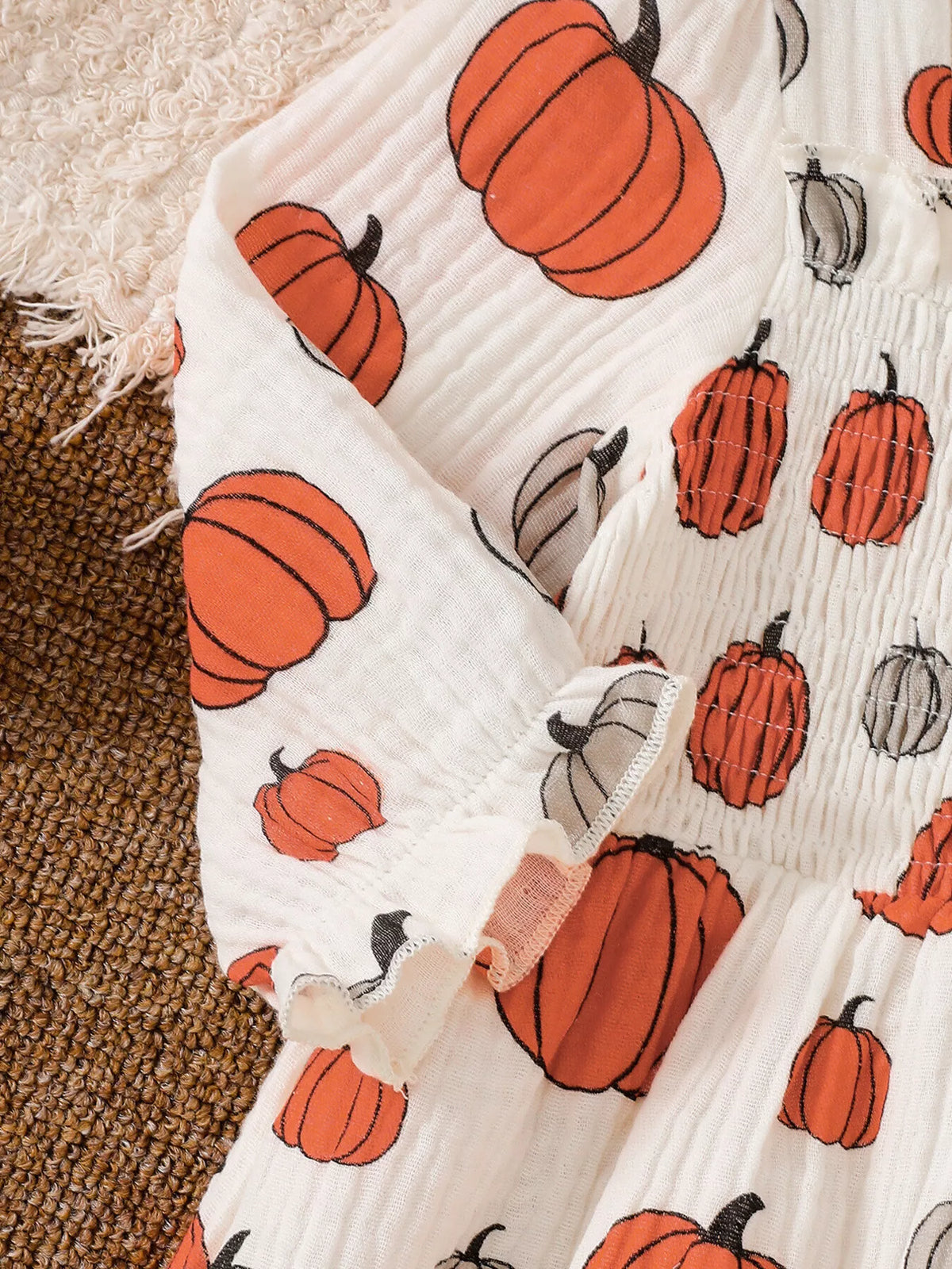 Children's Smocked Halloween Print Dress - Lilixa.store