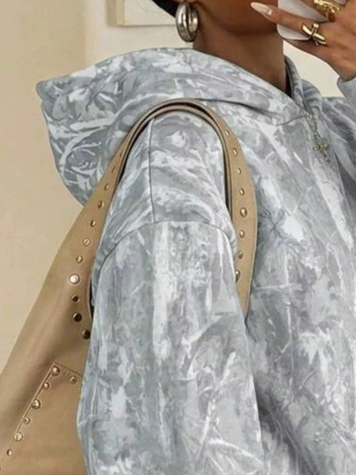 Leopard Dropped Shoulder Hoodie, view 6