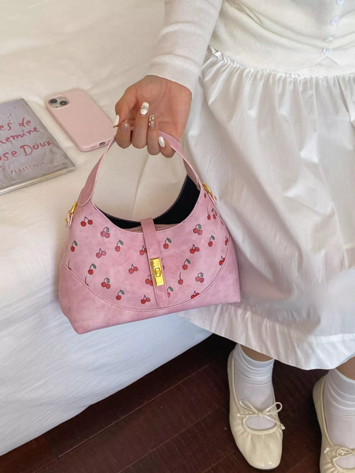 Cherry Print Crossbody Bag