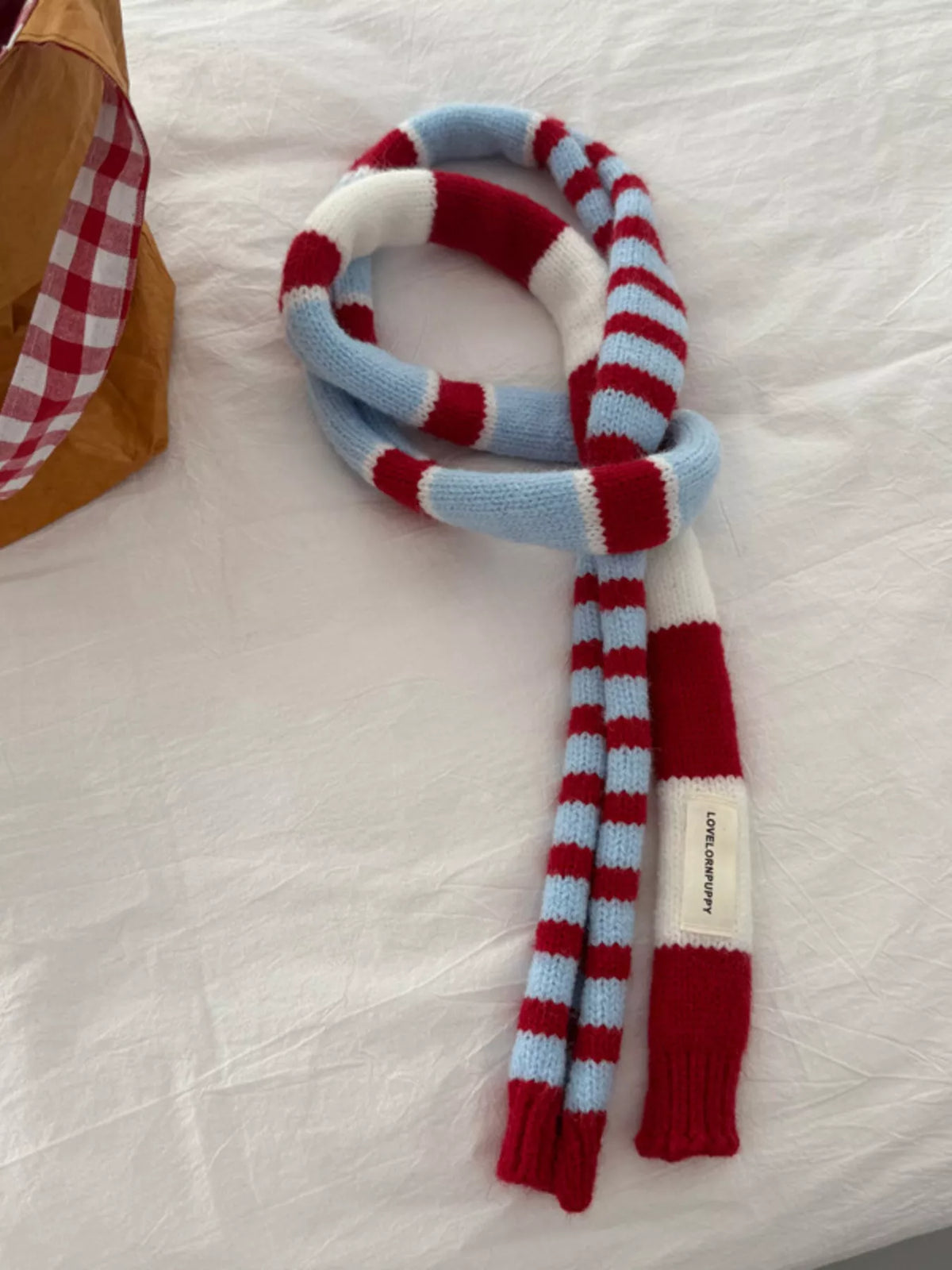 Striped Knitted Warm Scarf - Lilixa.store