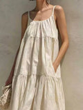 Tiered Scoop Neck Maxi Dress - Lilixa.store