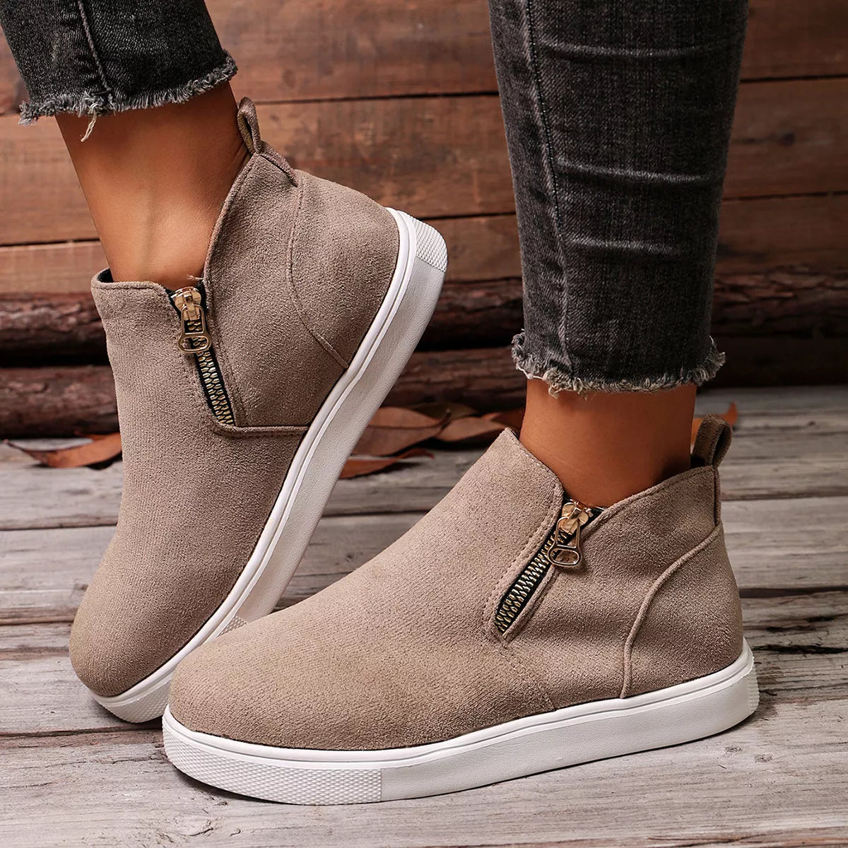 Round Toe Ankle Boots - Lilixa.store