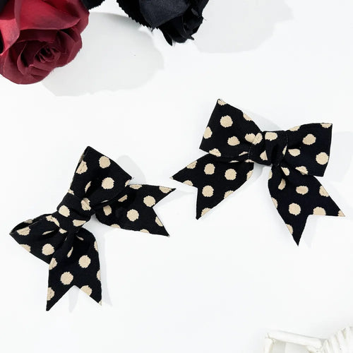 2-Piece Polka Dot Bow Hair Clip - Lilixa.store