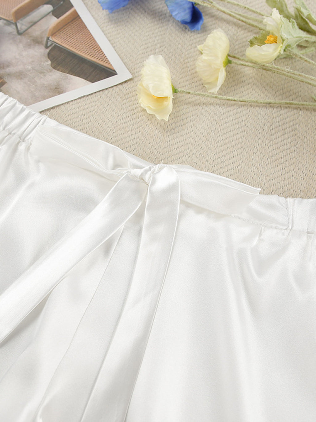 Cami & Lace Trim Cardigan & Shorts Lounge Set - Lilixa.store