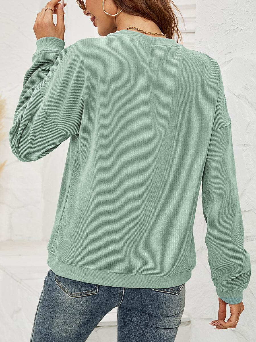 Round Neck Dropped Shoulder MAMA Graphic Sweatshirt, view 4