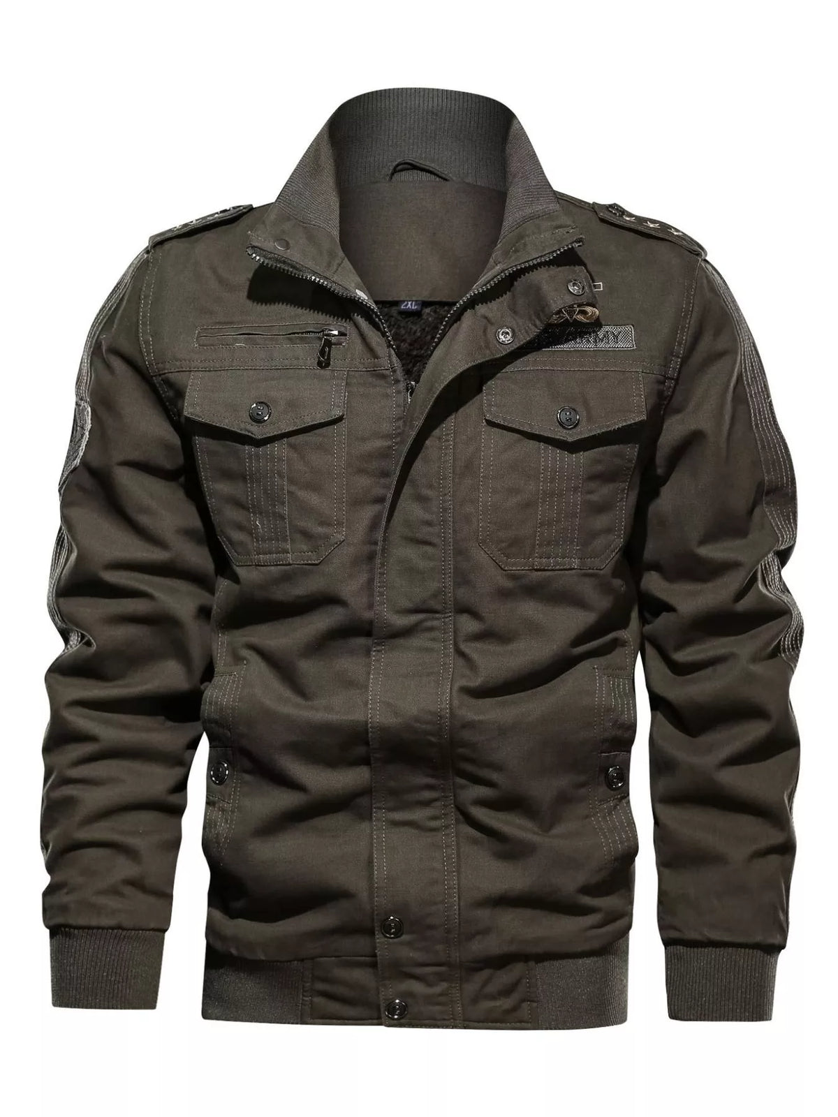 Men's Plus Size Zip Up Lightweight Bomber Jacket - Lilixa.store