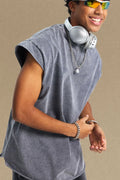 Men's Washed Round Neck Tank - Lilixa.store