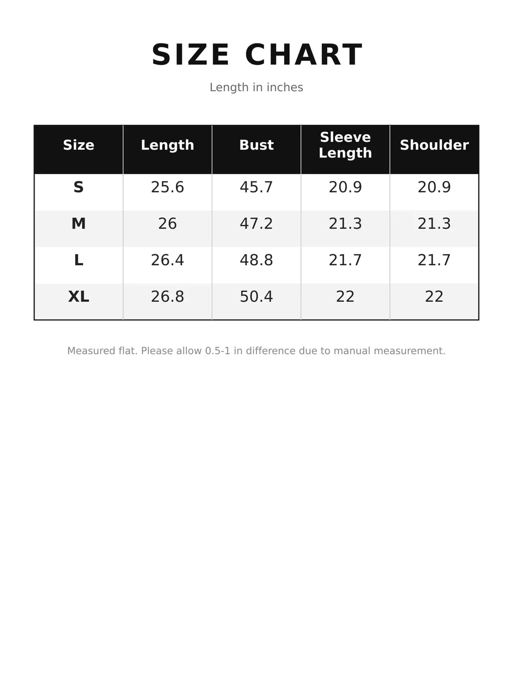 Fuzzy V-Neck Button-Down Cardigan size chart