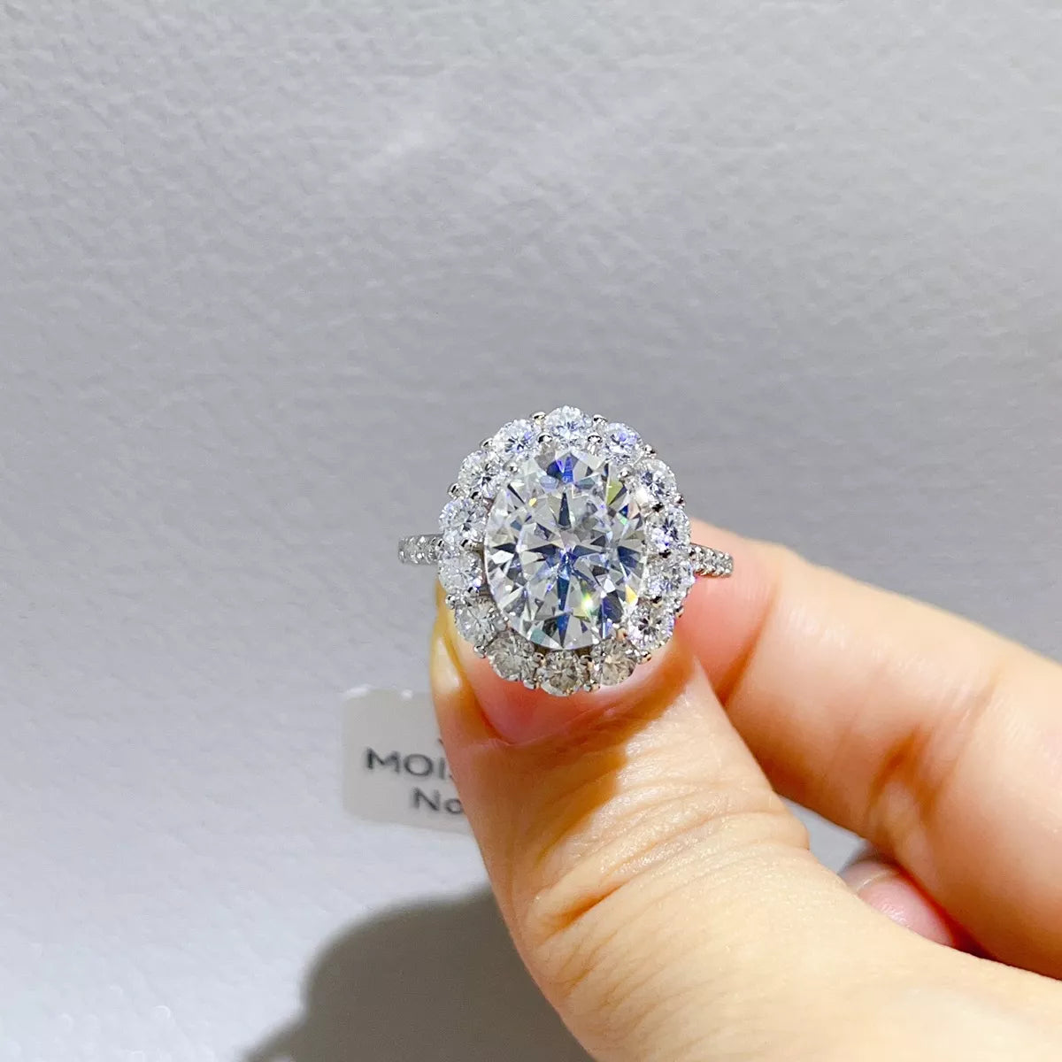 5 Karat Moissanit 925 Sterling Silber Ring