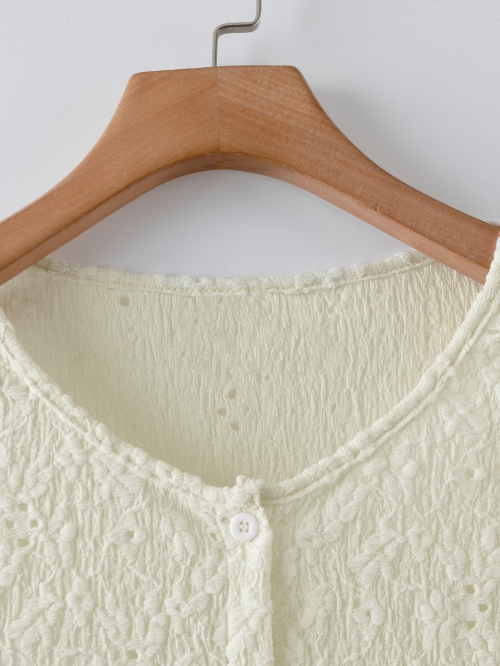 Lace Lightweight Button Up Cardigan - Lilixa.store