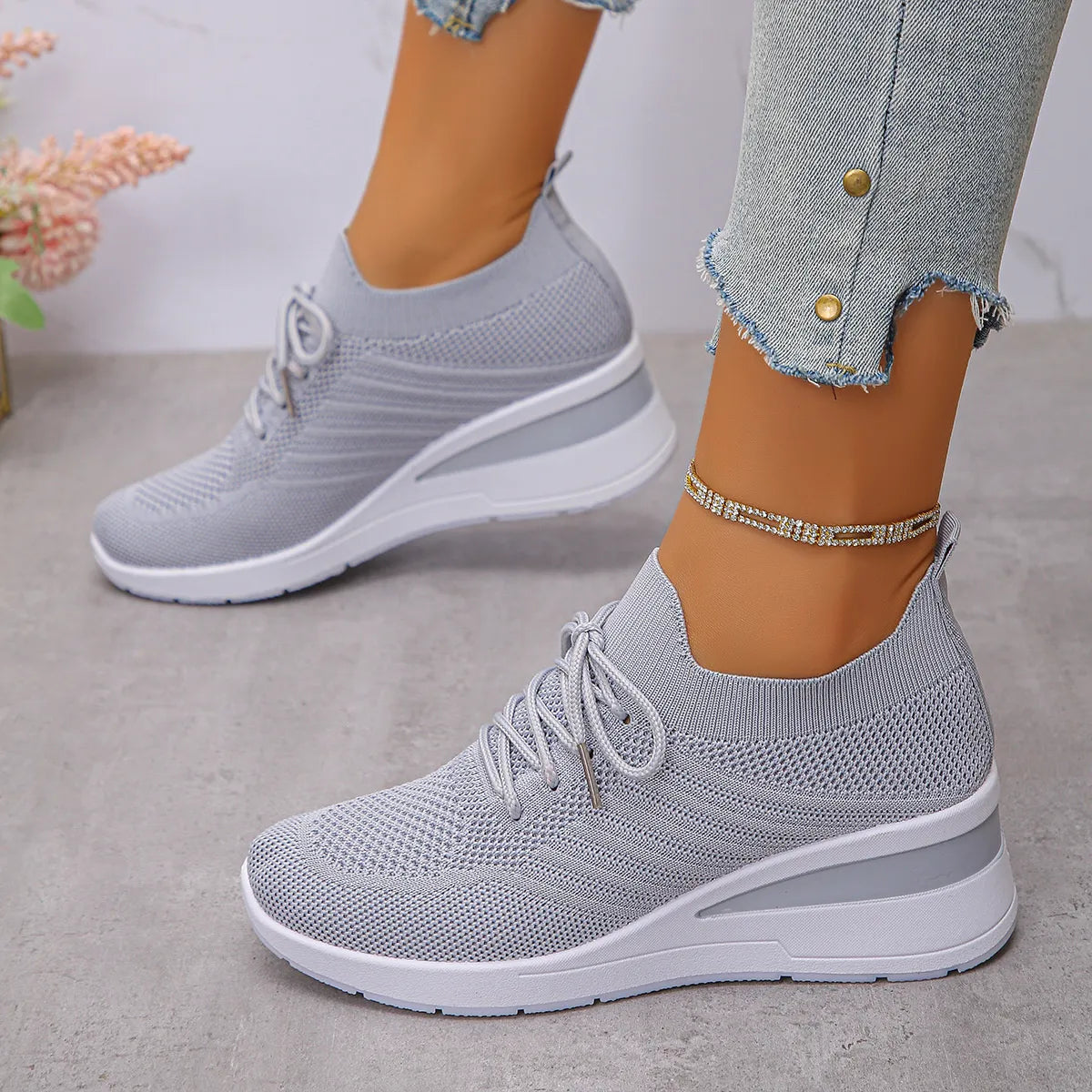 Lace Up Wedge Athletic - Lilixa.store