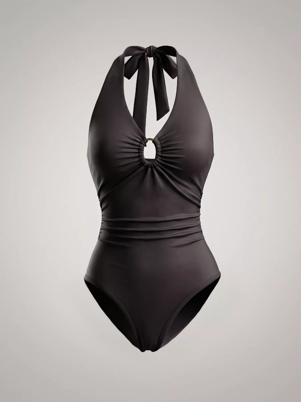 Halter Neck Ruched Bodysuit - Lilixa.store
