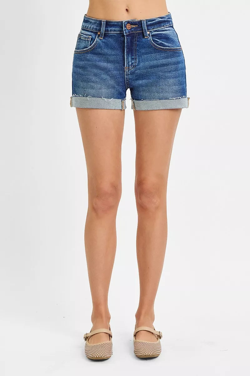 RISEN Low Rise Cuffed Shorts - Lilixa.store