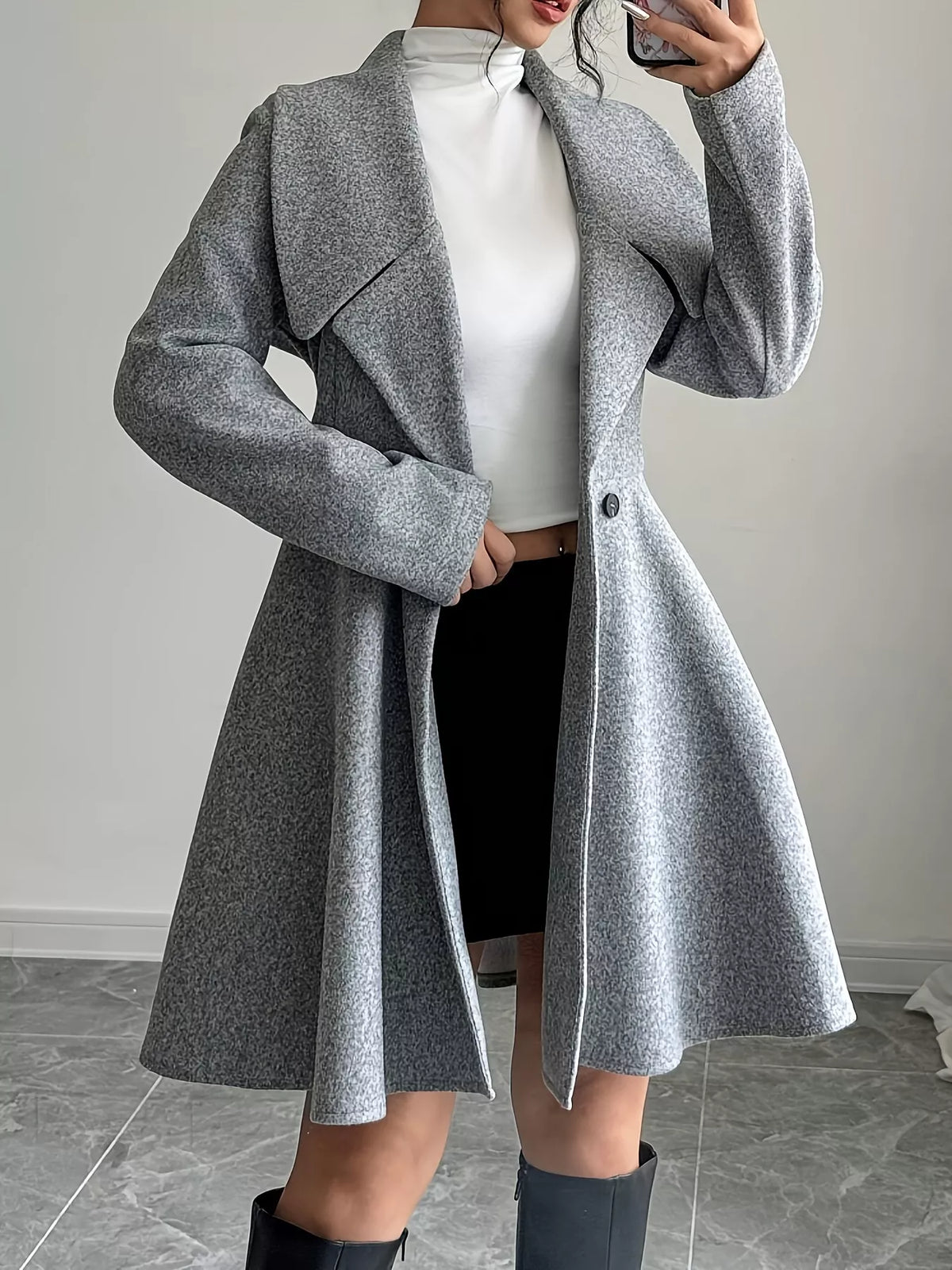 Double-Breasted Long Sleeve Outerwear - Lilixa.store