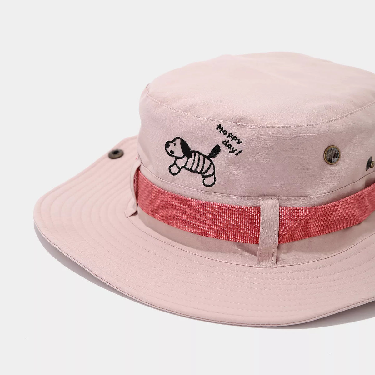 Cartoon Embroidered Sun Protection Bucket Hat, view 3