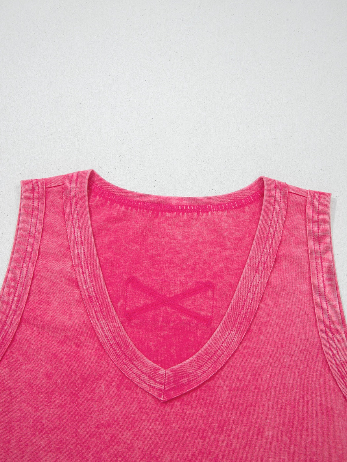 Mineral Wash V Neck Tank Top - Lilixa.store