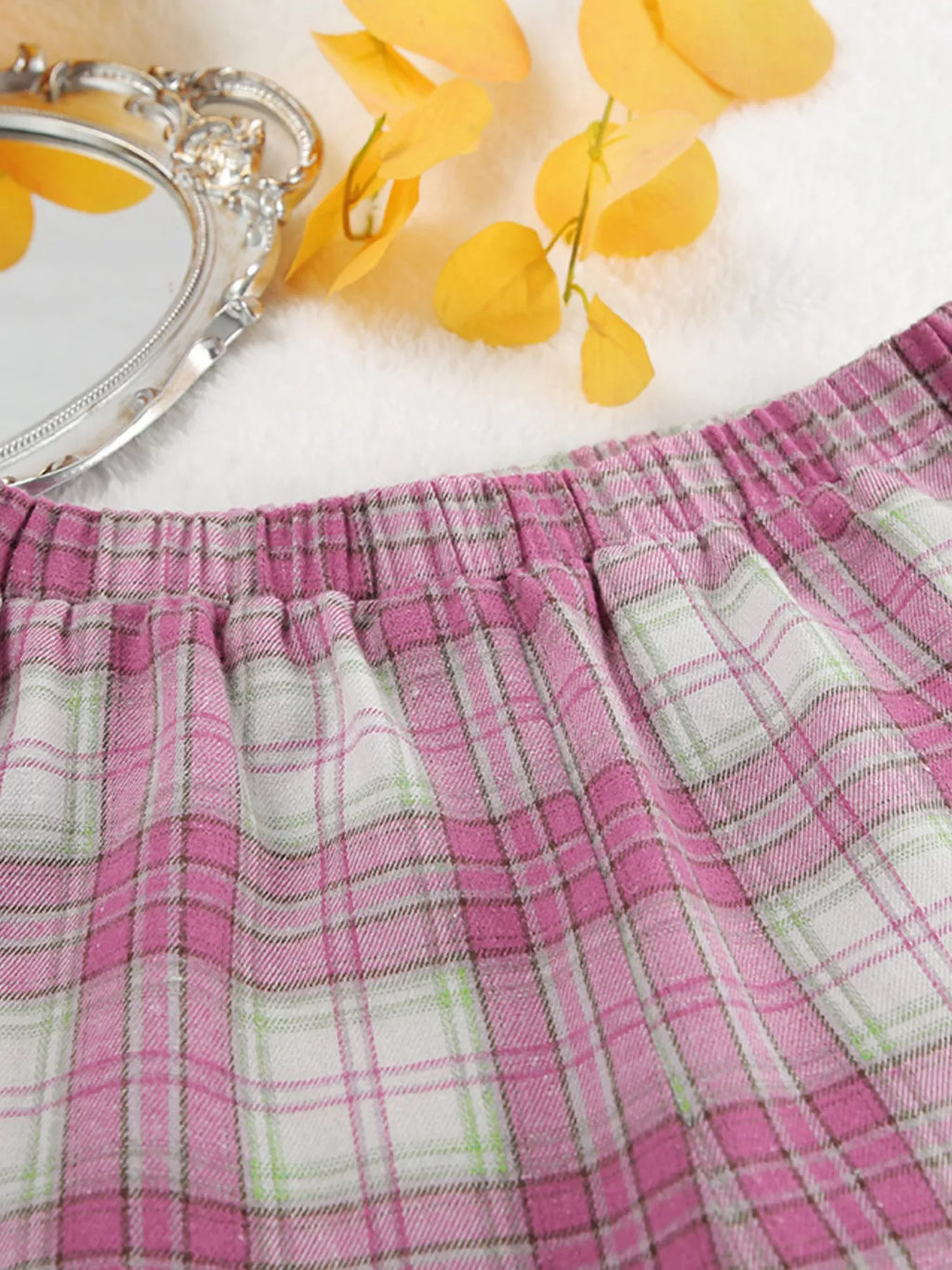 Plaid Long Sleeve Shirt and Pants Set - Lilixa.store