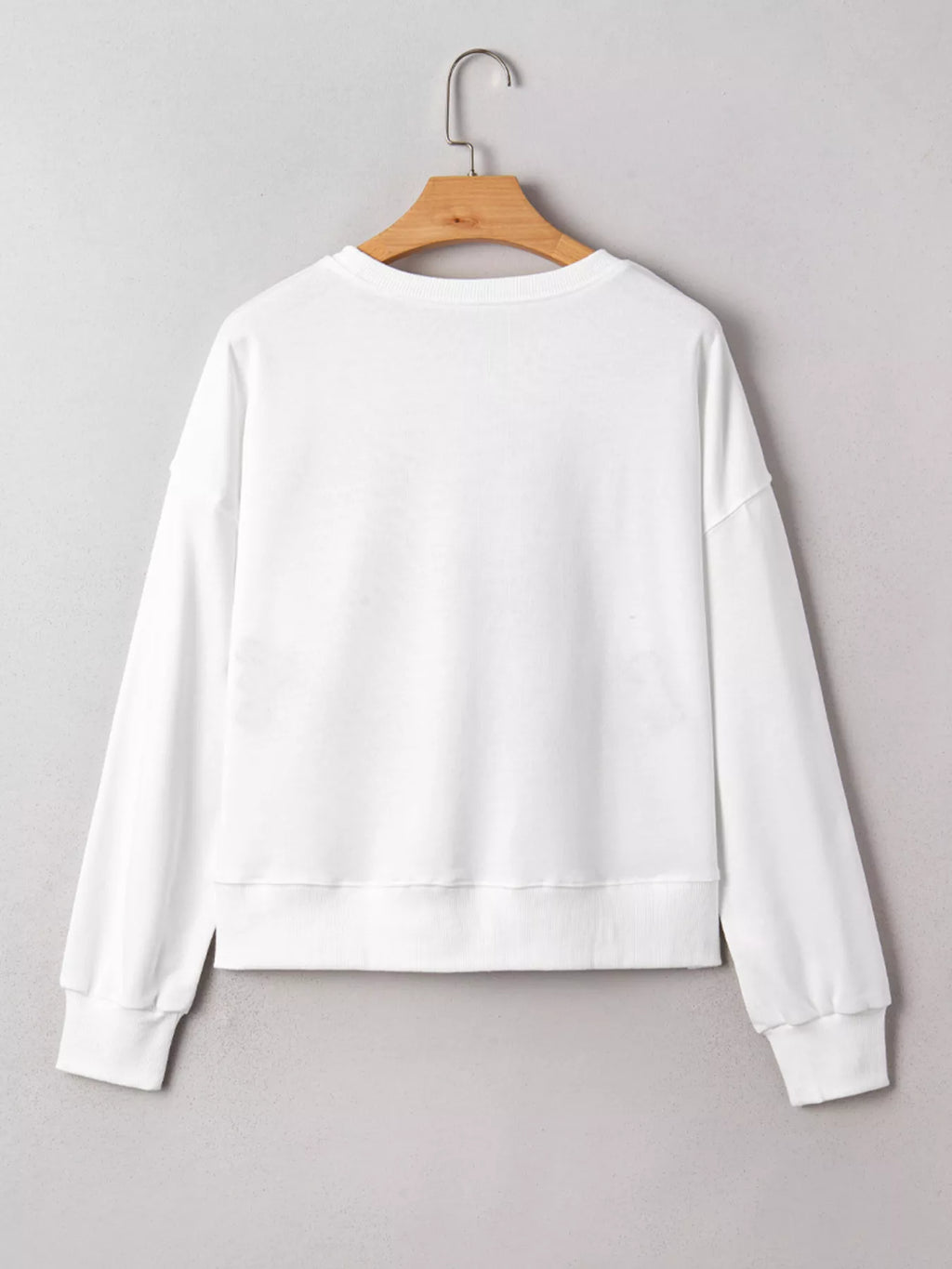 CLASSY UNTIL KICKOFF Plush Letter Patched Loose Sweatshirt - Lilixa.store