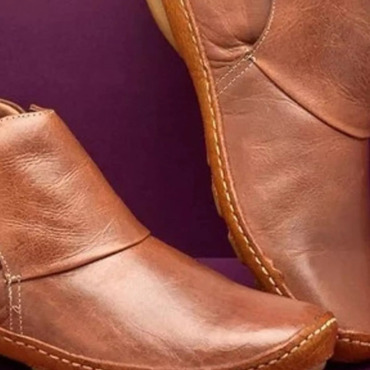 Contrast Strap Detail Ankle Boots, view 4