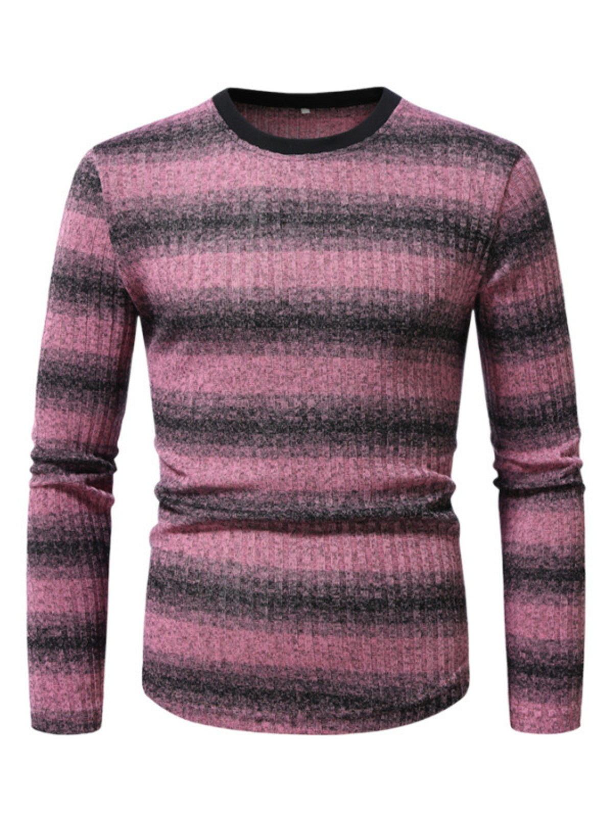 Men's Full Size Striped Long Sleeve T-Shirt Plus Size